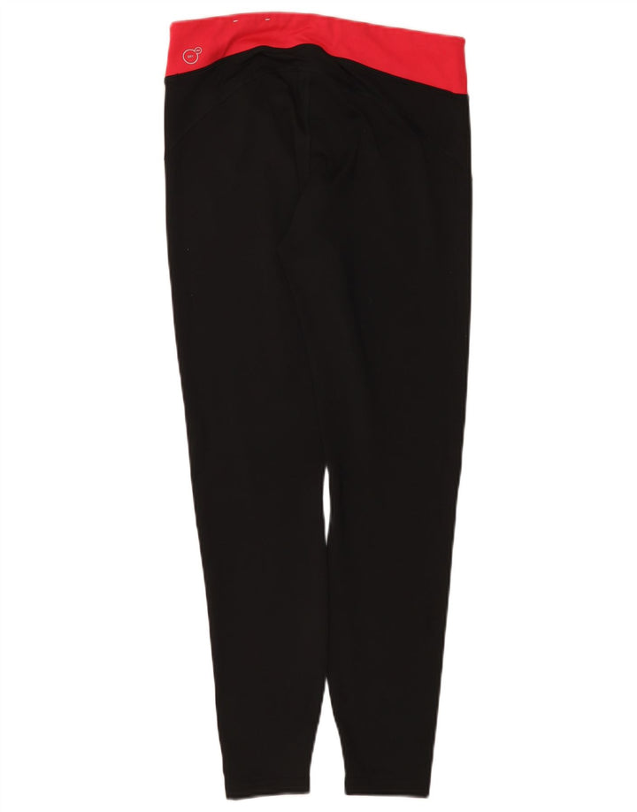 Puma Damen Leggings UK 14 Large Schwarz Colourblock Polyester