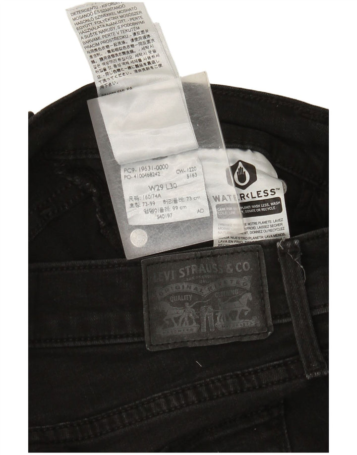 Levi's Womens 314 Shaping Straight Jeans W29 L30 Black Cotton