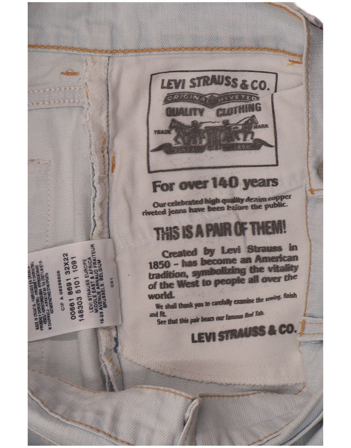 Levi's Damen-Jeansrock, W32, groß, aus blauer Baumwolle