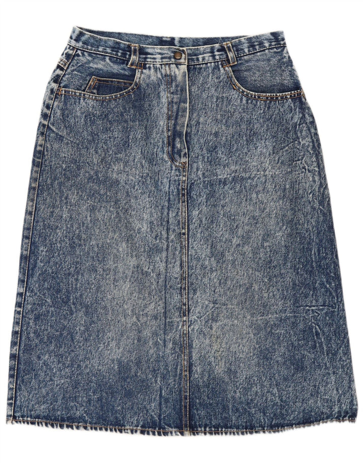 VINTAGE Womens Denim Skirt W32 Large Blue
