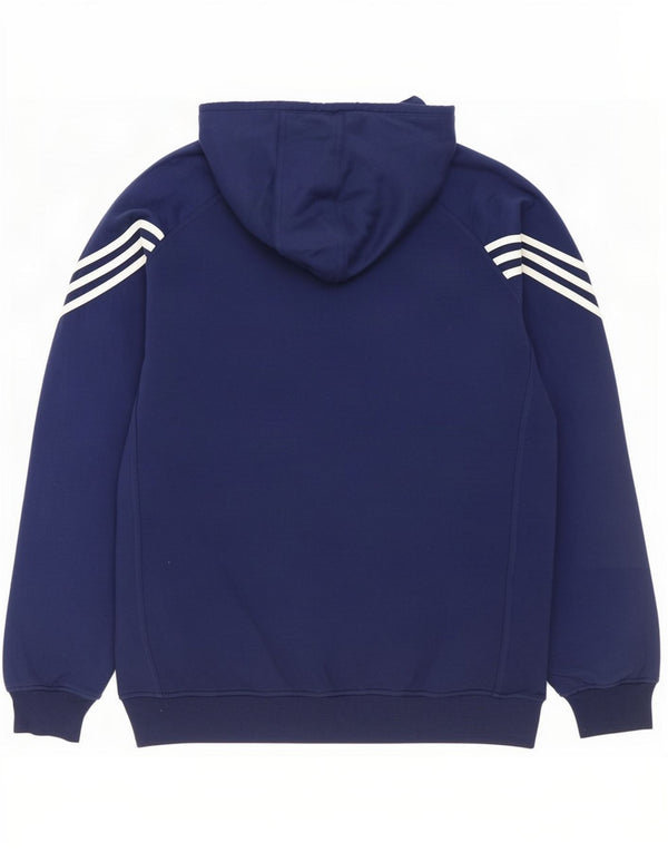 Adidas Ανδρικό Hoodie Jumper UK 38/40 Medium Navy Blue Cotton