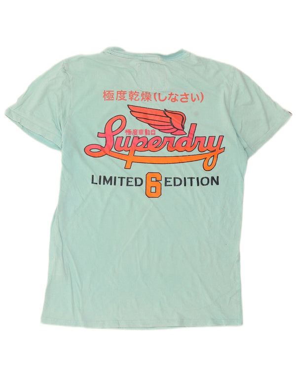 Superdry T-Shirt Graphique Haut Petit Coton Turquoise Homme