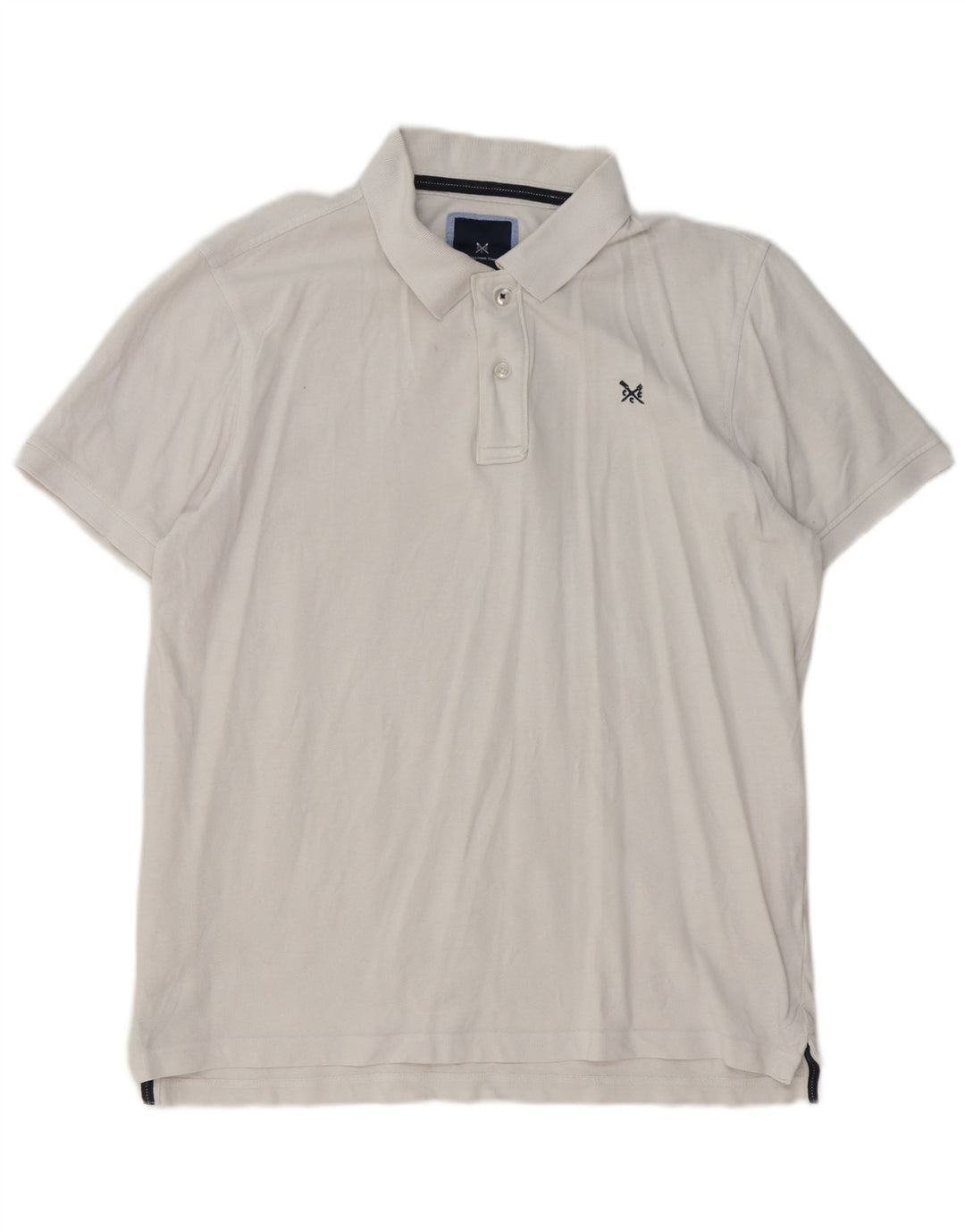 Crew Clothing Mens Polo Shirt Large White Cotton
