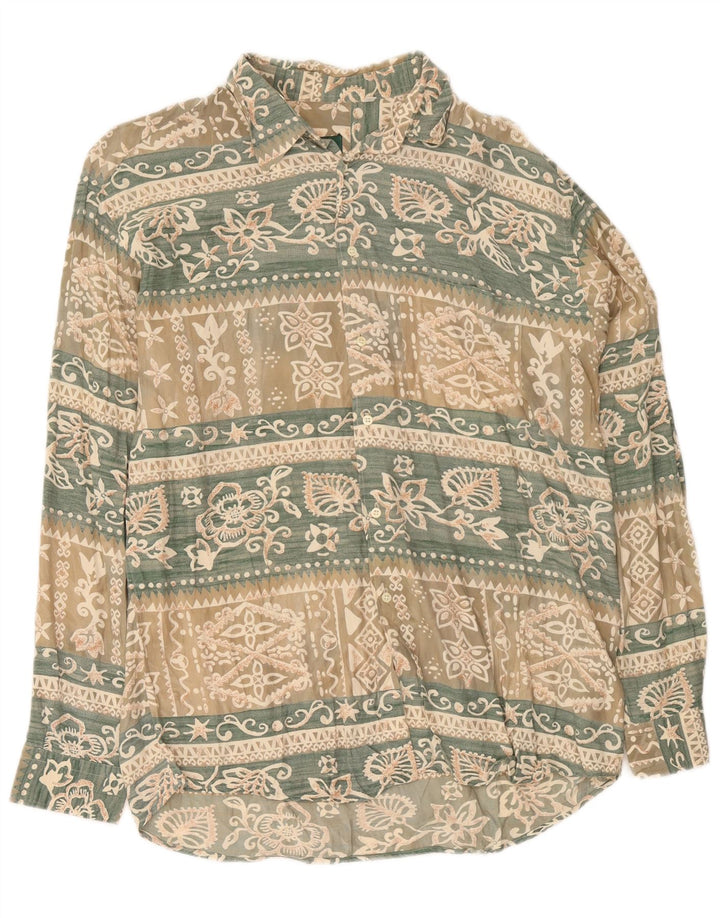 Old Farway Mens Shirt Size 41 Large Multicoloured Floral