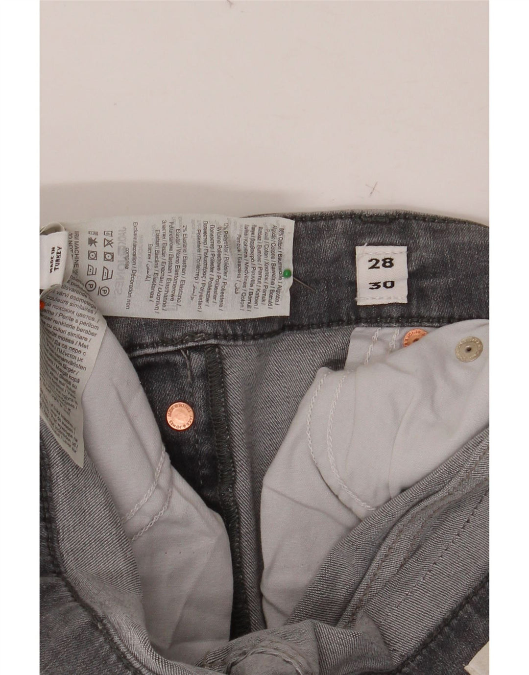 JACK & JONES Slim Jeans til mænd W28 L30 Grå bomuld