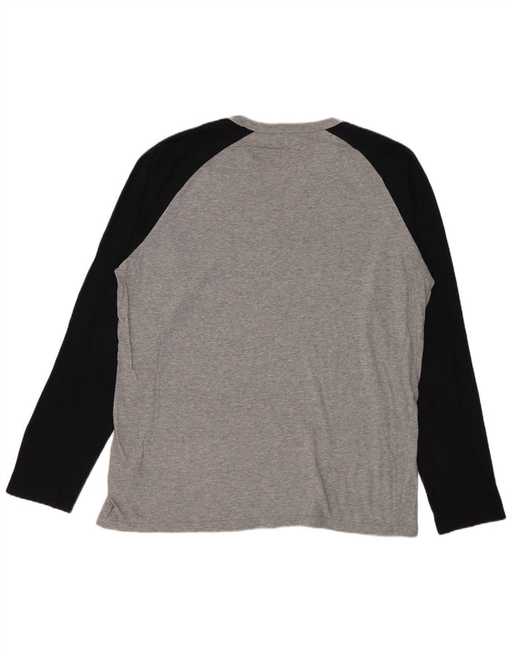 Carhartt Mens Top Long Sleeve Large Grey Colourblock Cotton