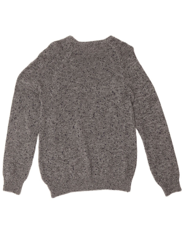 Zara Mens Crew Neck Jumper Sweater Medium Grey Flecked