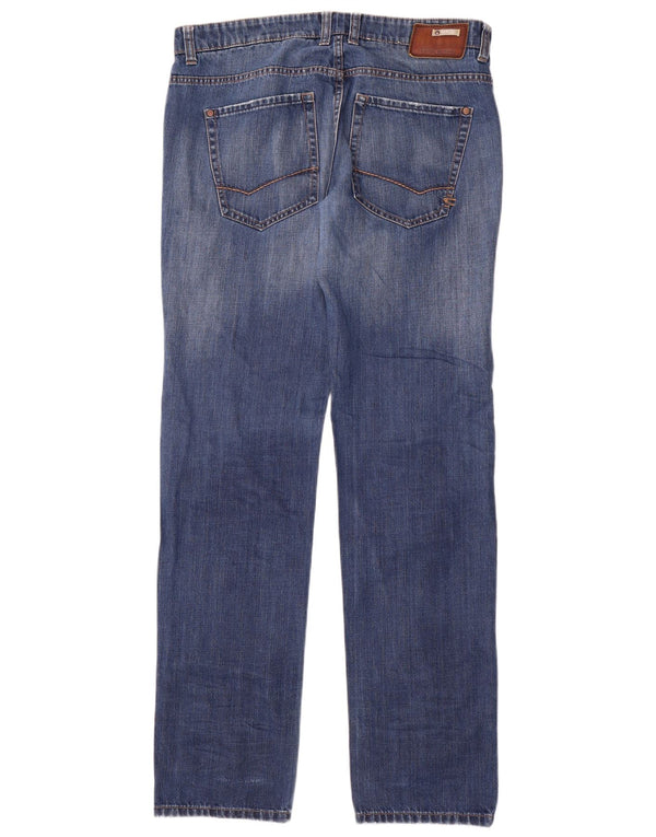 Camel Active Mens Straight Jeans W34 L34 Blue Cotton