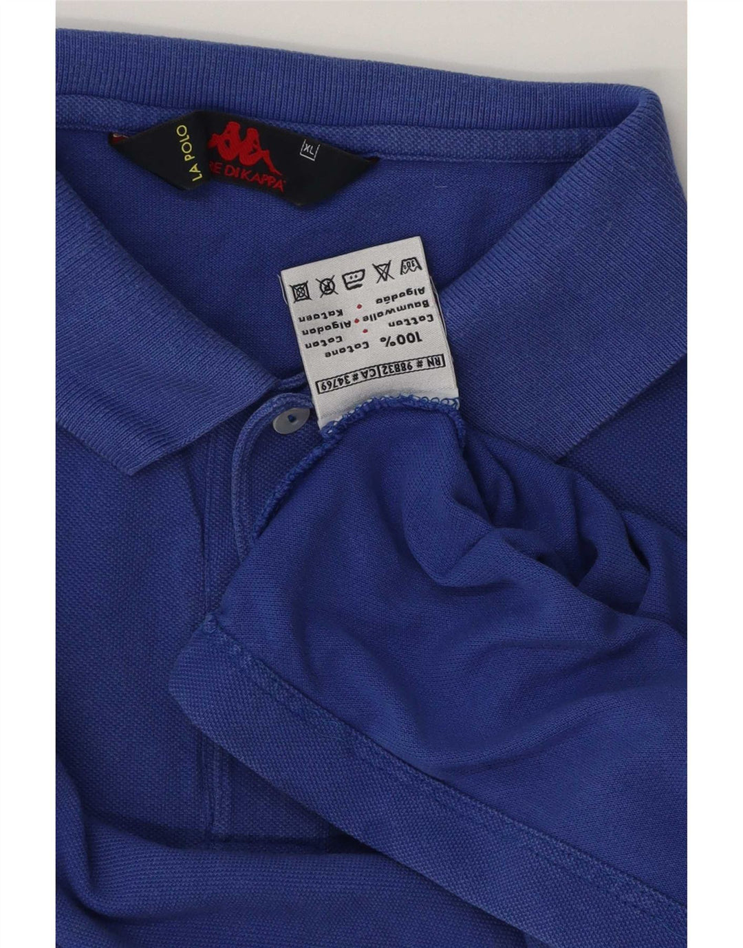 Kappa herre poloshirt XL blå bomuld