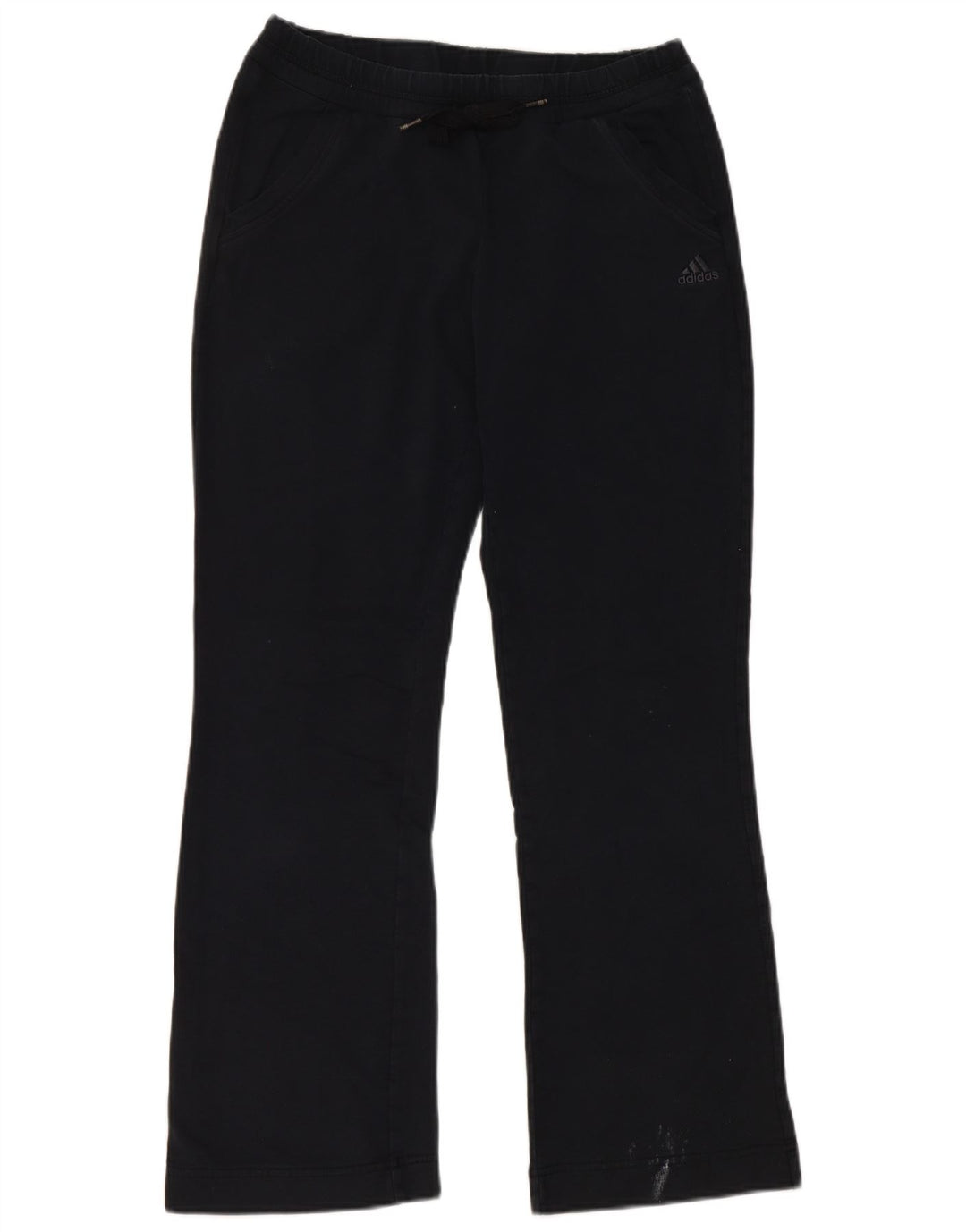 ADIDAS Womens Tracksuit Trousers UK 12 Medium Black Cotton