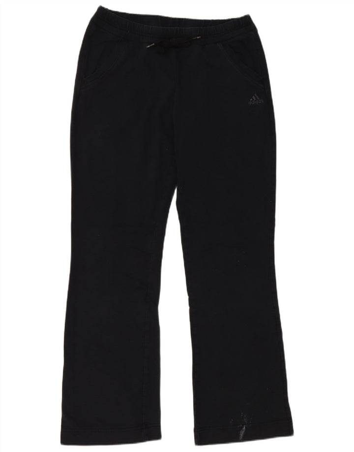 ADIDAS Womens Tracksuit Trousers UK 12 Medium Black Cotton