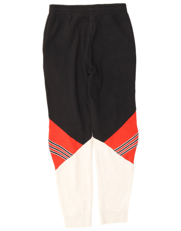 Adidas Mens Tracksuit Trousers Joggers Medium Black Colourblock Cotton