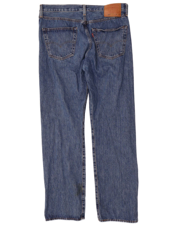 Levi's Mens 501 Straight Jeans W34 L32 Blue Cotton