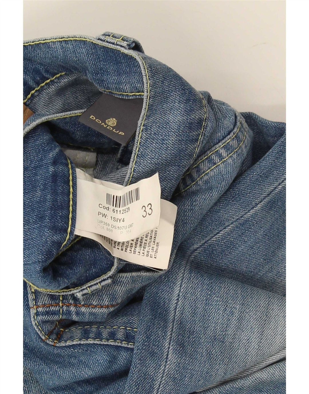 Dondup Mens Distressed Slim Jeans W33 L32 Blue Cotton