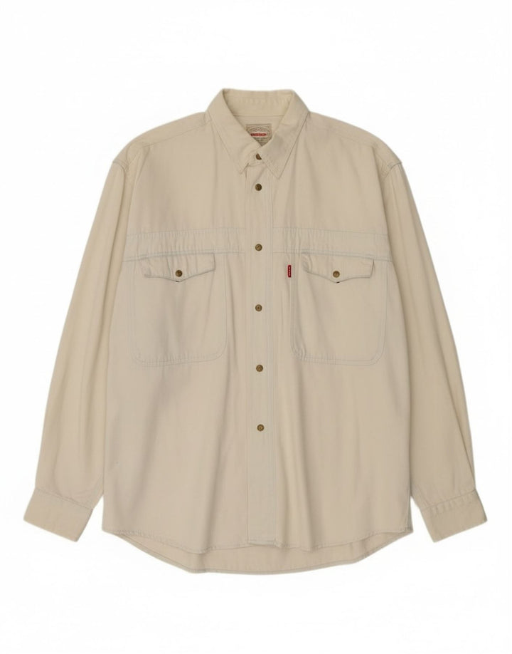 Carrera Mens Denim Shirt Small Off White