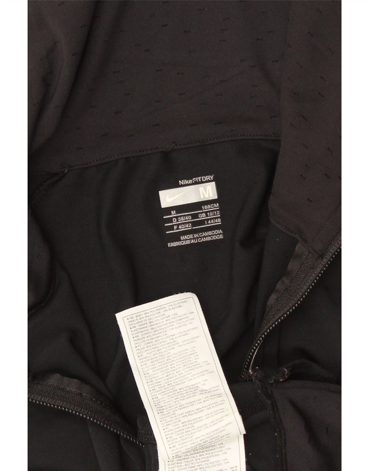Nike Womens Tracksuit Top Jacket UK 10/12 Medium Black Polyester Sports