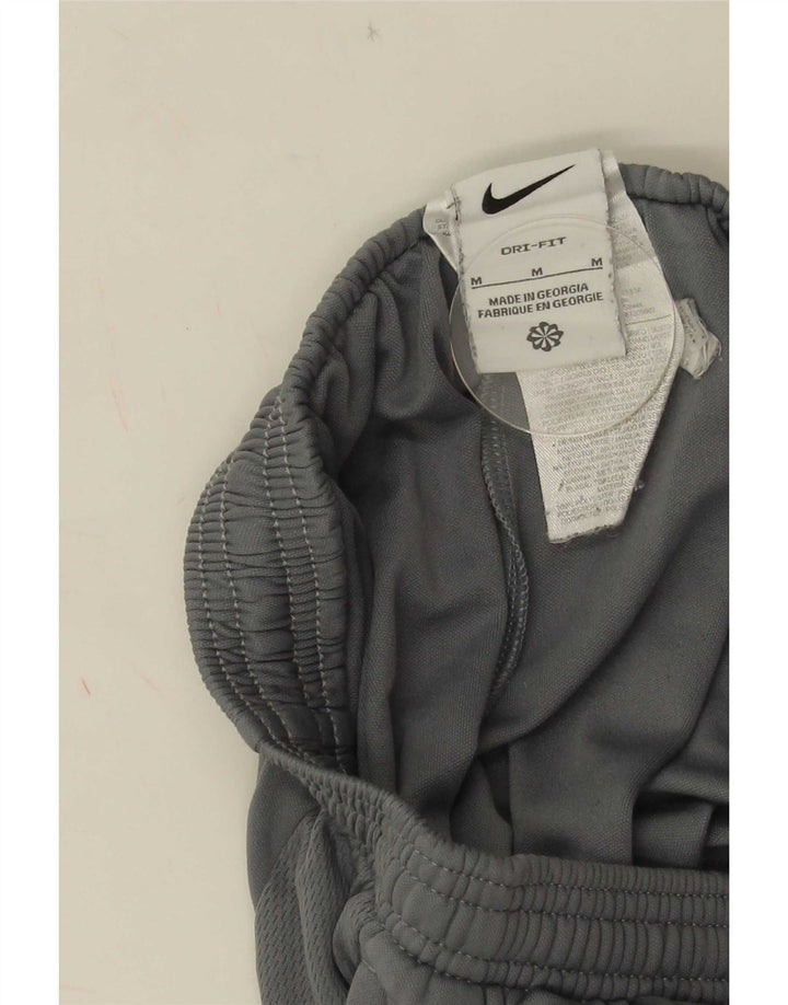Nike Womens Dri Fit Tracksuit Trousers UK 14 Medium Grey Polyester