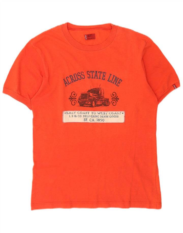 Levi's Mens Graphic T-Shirt Top Small Orange