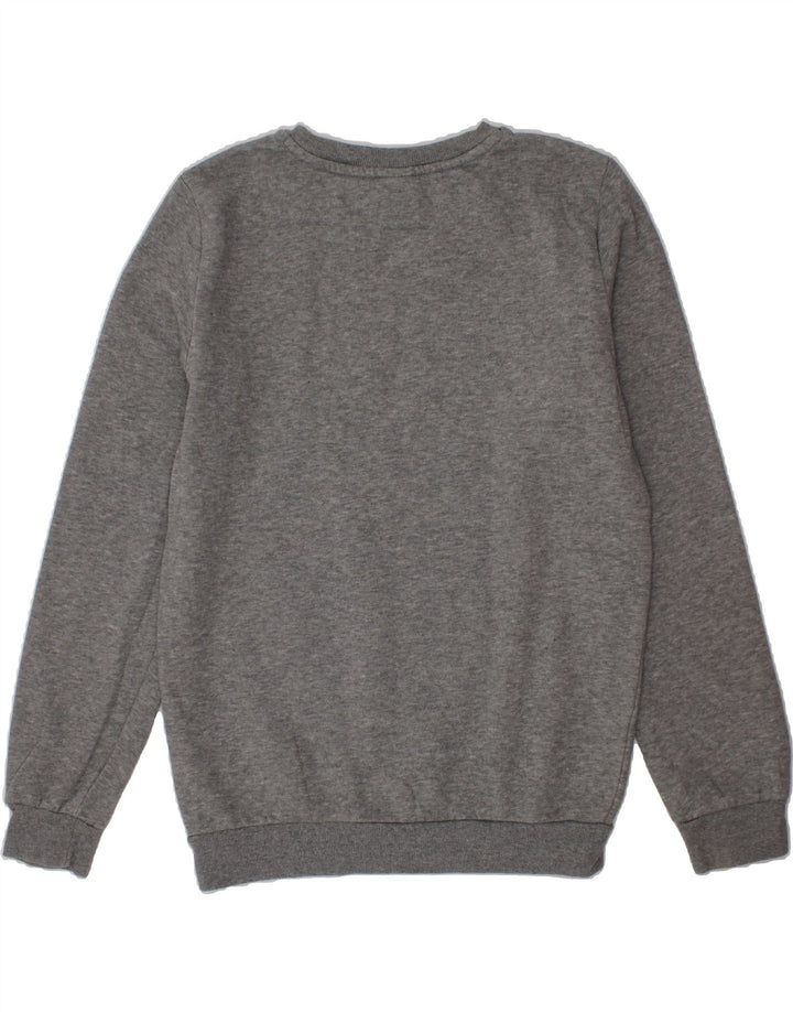 PUMA Girls Graphic Sweatshirt Jumper 11-12 Years Grey Cotton Vintage Puma and Second-Hand Puma from Messina Hembry 