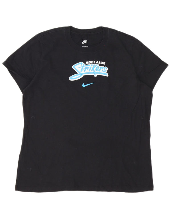 Camiseta Nike Mens Adelaide Strikers Graphic Top XL Algodão Preto