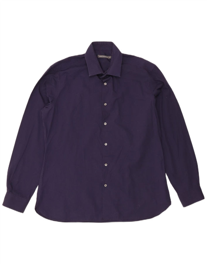 French Connection Mens Shirt XL Navy Blue Cotton