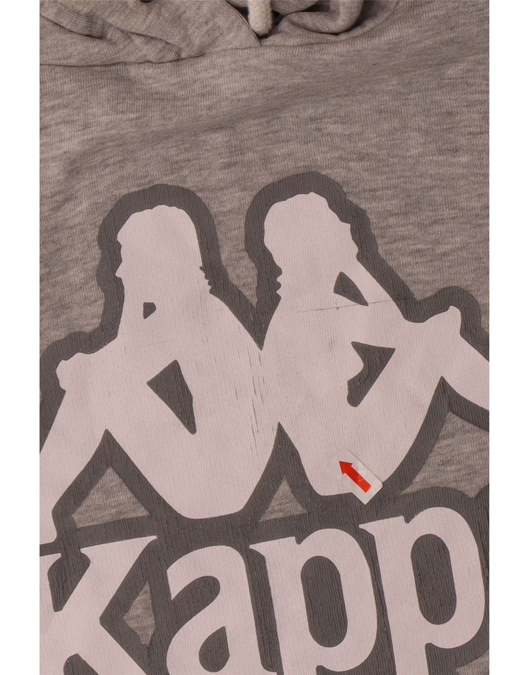 Suéter feminino com capuz gráfico KAPPA UK 18 XL cinza algodão