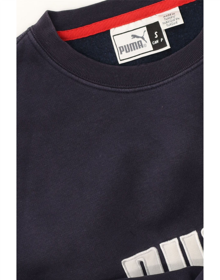 Puma Mens Graphic Sweatshirt Jumper Small Navy Blue