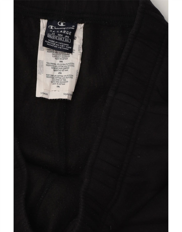 CHAMPION Mens Tracksuit Trousers 2XL  Black Cotton