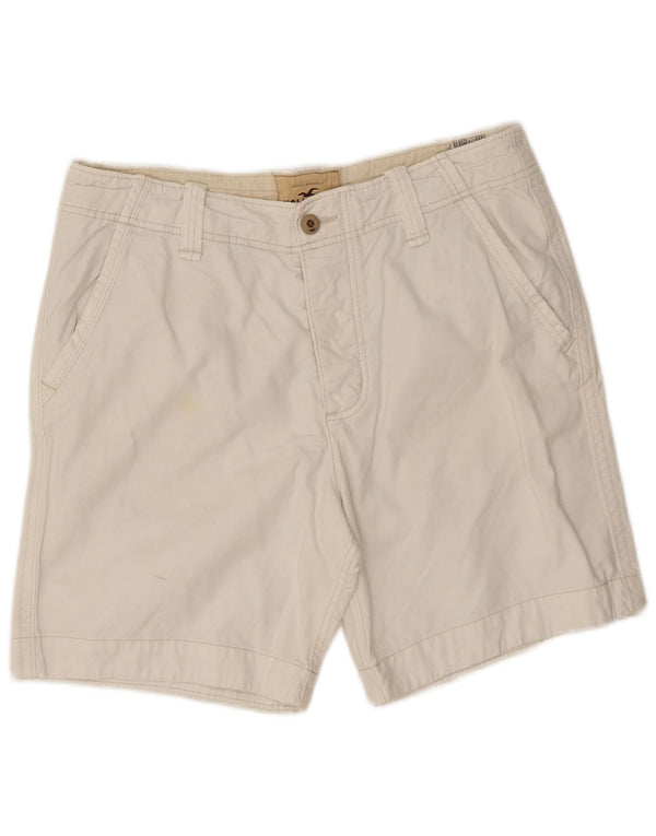 Pantaloncini chino da donna Hollister W34 Large in cotone bianco