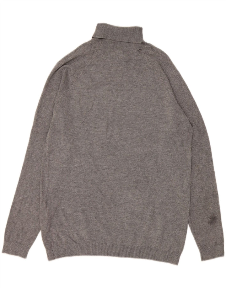 Zara Herre rullehals sweater mellemgrå viskose
