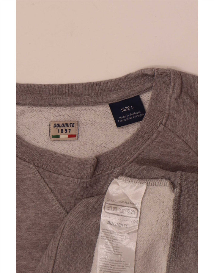 Dolomite Sweat-shirt graphique pour homme en coton moucheté gris Taille L