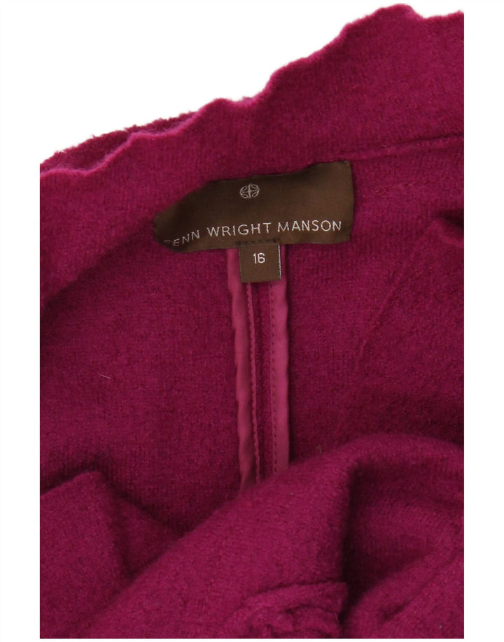 Fenn Wright Manson Womens 2 Button Blazer Jacket UK 16 Large Pink Floral