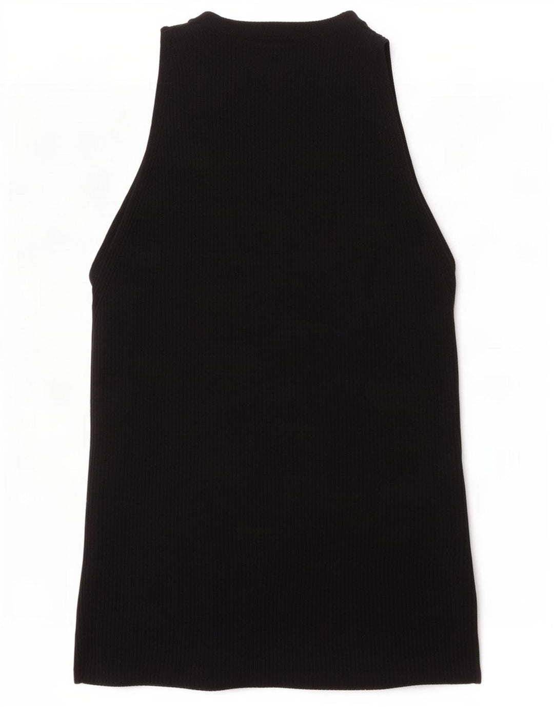 Zara Womens Crop Vest Top UK 8 Small Black Viscose