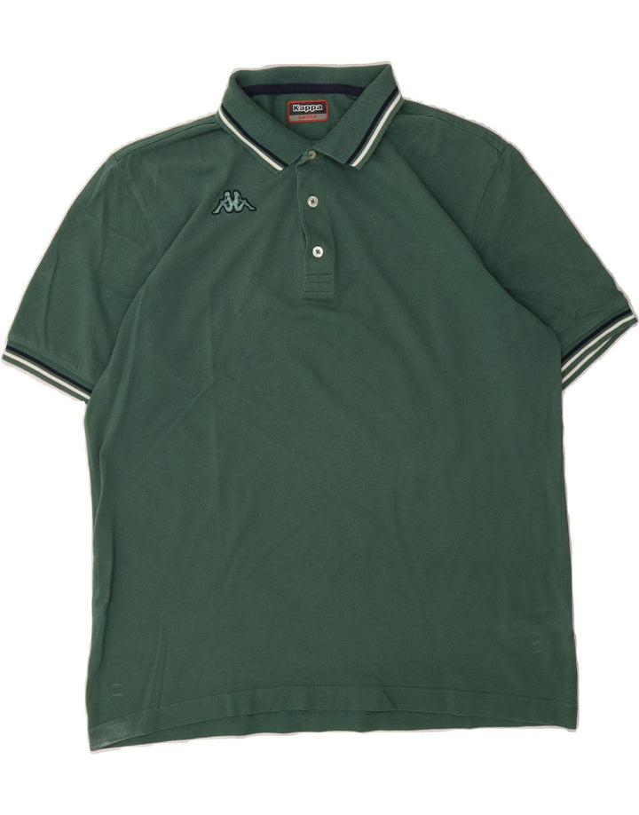 KAPPA Mens Polo Shirt Large Green Cotton Vintage Kappa and Second-Hand Kappa from Messina Hembry 