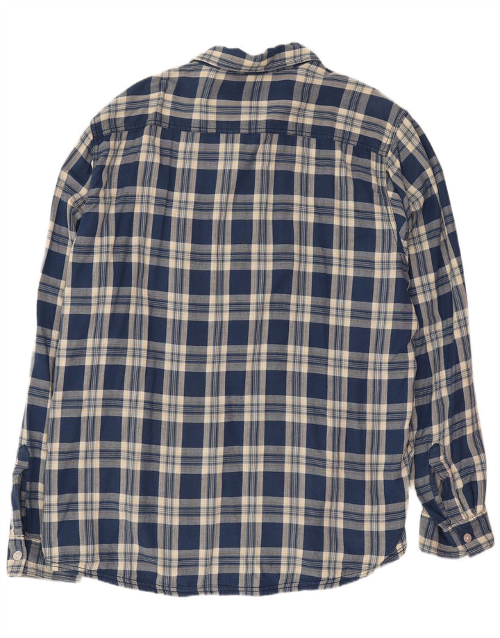 Chemise homme Weird Fish 2XL coton à carreaux bleu