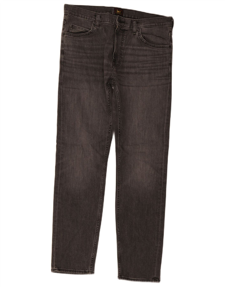 Lee Mens Rider Slim Jeans W33 L32 Grey Cotton