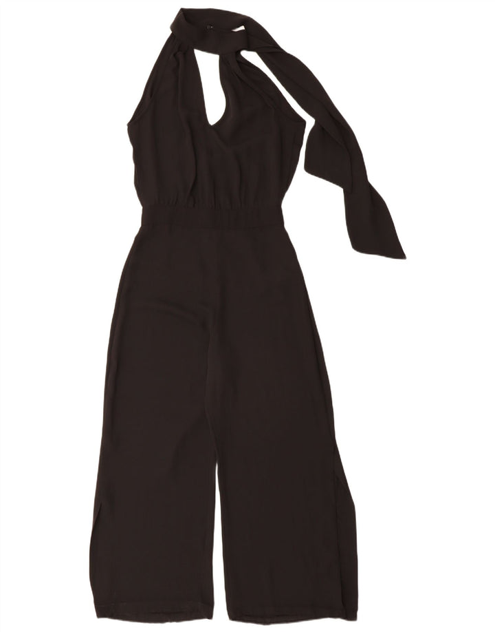 Zara Womens Halter Jumpsuit UK 6 XS Black Polyester