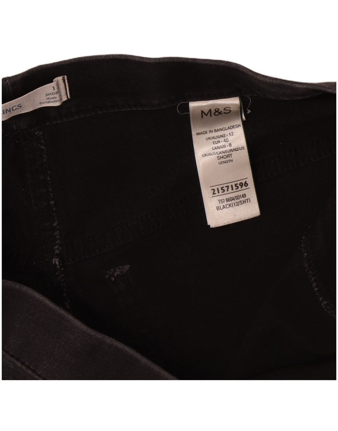 Marks & Spencer Womens Jegging Jeans UK 12 Medium W30 L26 Black Cotton
