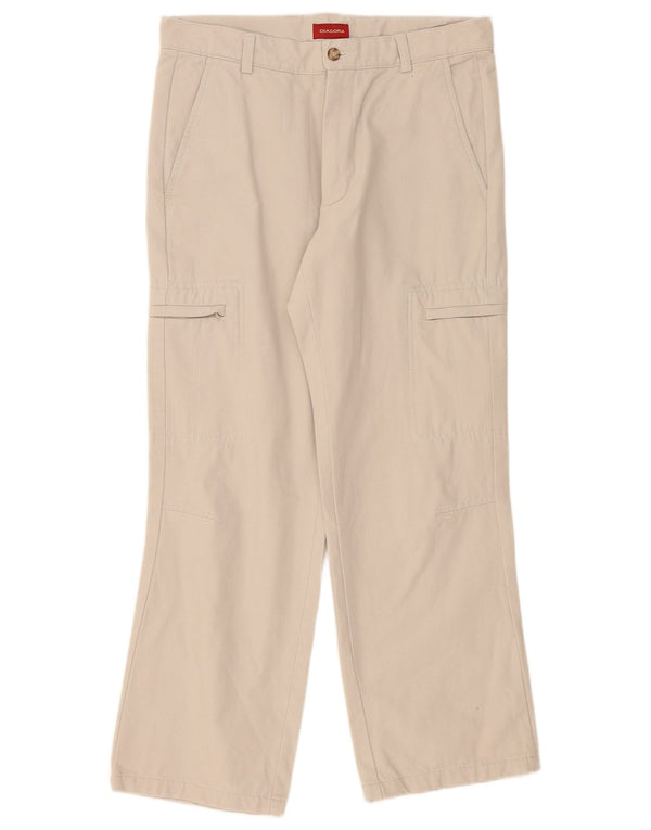 Diadora Gerade Cargohose für Damen IT 48 XL W32 L28 Beige Baumwolle