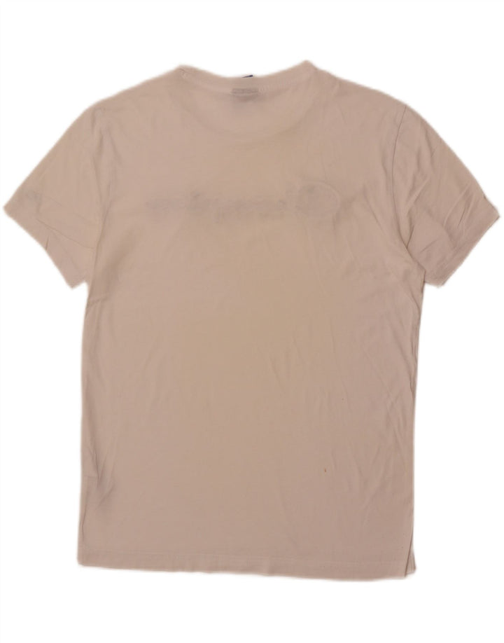 CHAMPION Mens Graphic T-Shirt Top Medium White Cotton