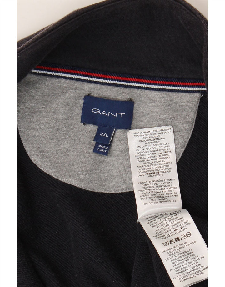 GANT Mens Tracksuit Top Jacket 2XL Navy Blue Cotton