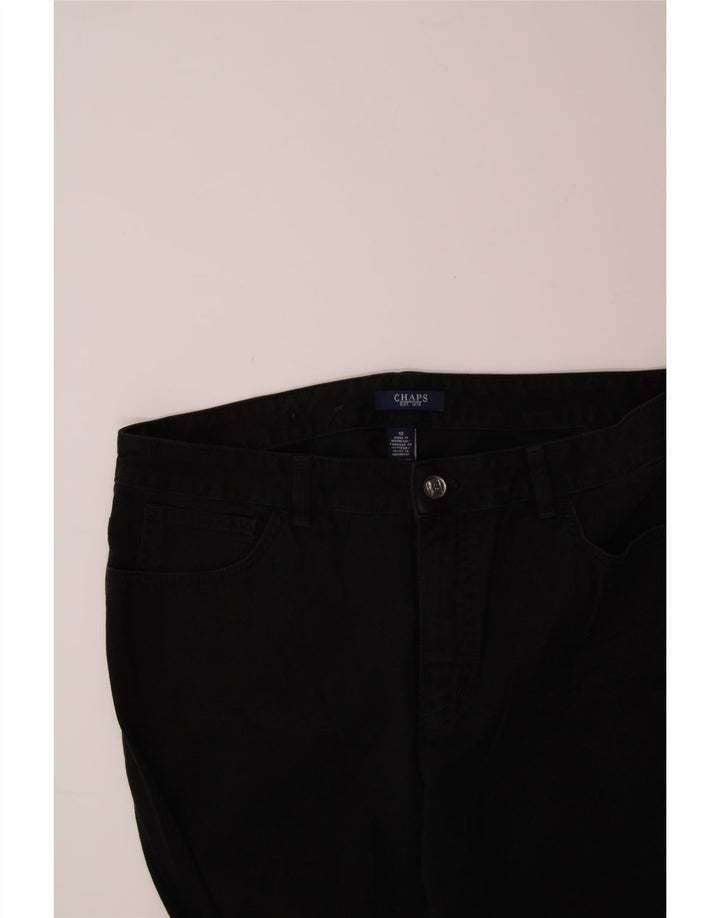 CHAPS Womens Straight Jeans US 12 Large W34 L28 Black Cotton Vintage Chaps and Second-Hand Chaps from Messina Hembry 