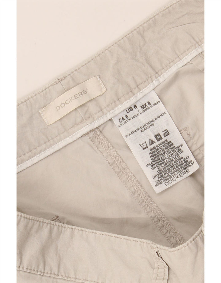 DOCKERS Womens Casual Shorts US 8 Medium W30 Off White Cotton Vintage Dockers and Second-Hand Dockers from Messina Hembry 