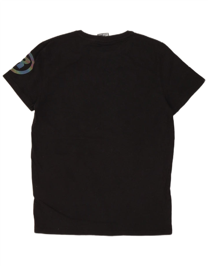 Superdry Mens Graphic T-Shirt Top Medium Black Cotton