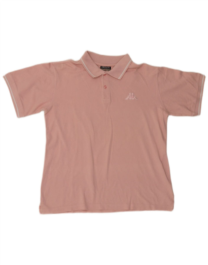Kappa herre poloskjorte stor pink bomuld