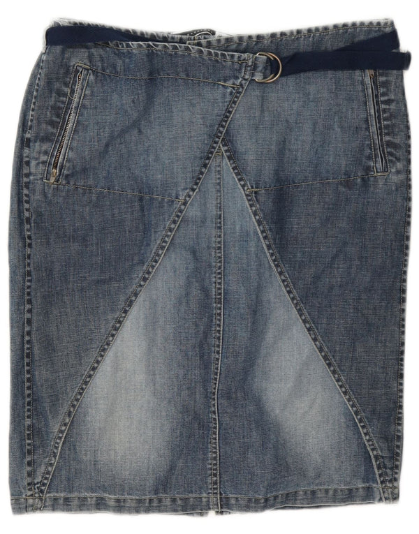 Sportmax Damen Jeansrock UK 8 Small W27 Blaue Baumwolle