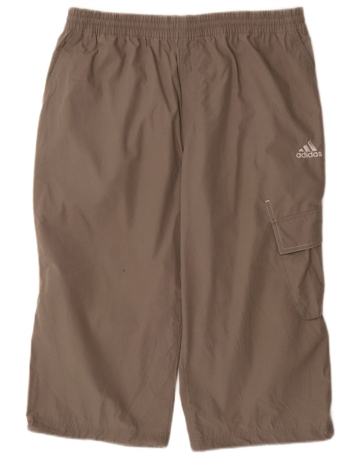 Adidas Mens Capri Cargo Tracksuit Trousers Medium  Grey Polyester