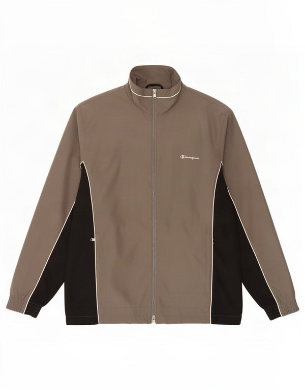 Giacca da tuta da uomo Champion Small in poliestere color block grigio