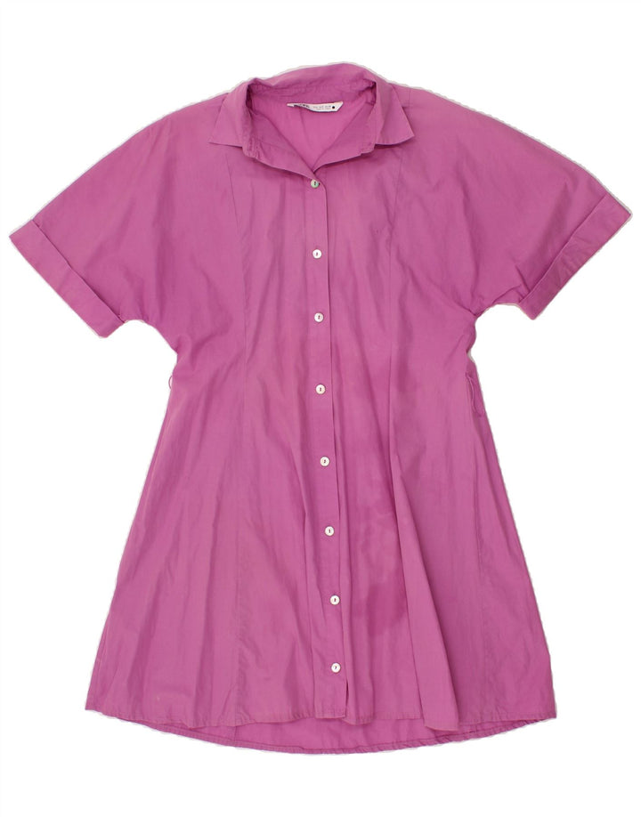 ZARA Womens Short Sleeves Shift Dress UK 10 Small Pink Vintage Zara and Second-Hand Zara from Messina Hembry 