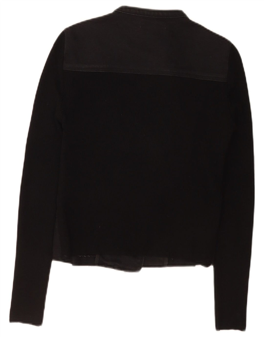 Karen Millen Dame Crop Biker Jacket US 1 2XS Sort